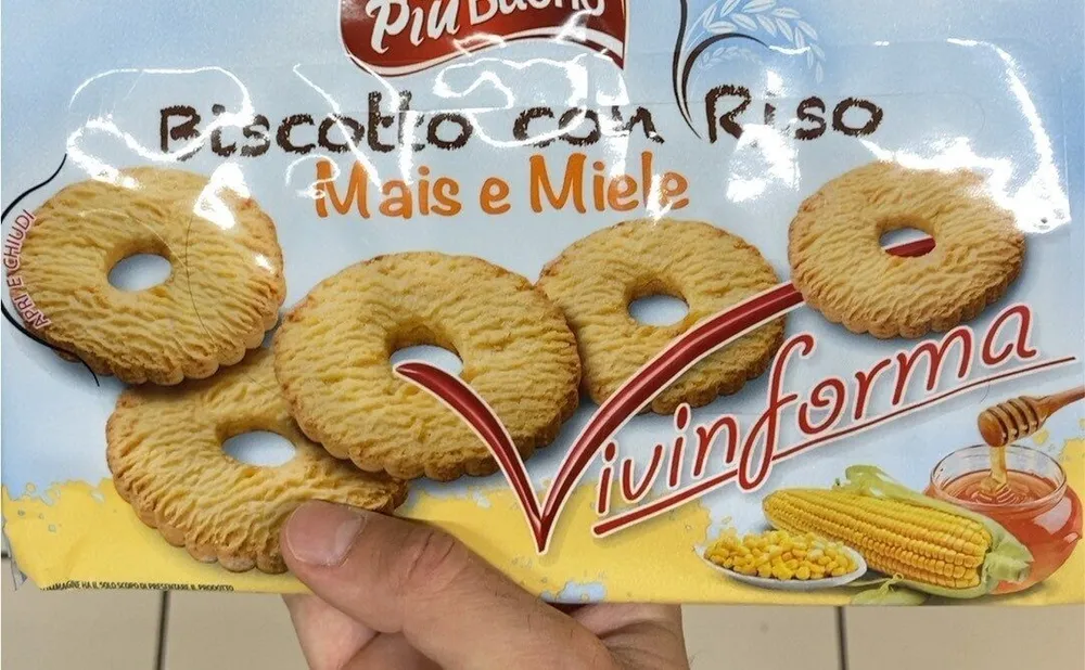 Biscotti con riso mais e miele