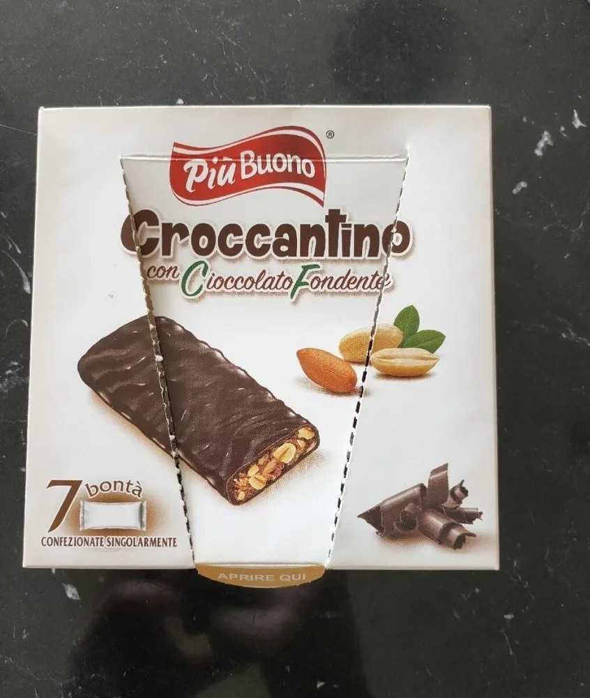 Croccantino con cioccolato fondente