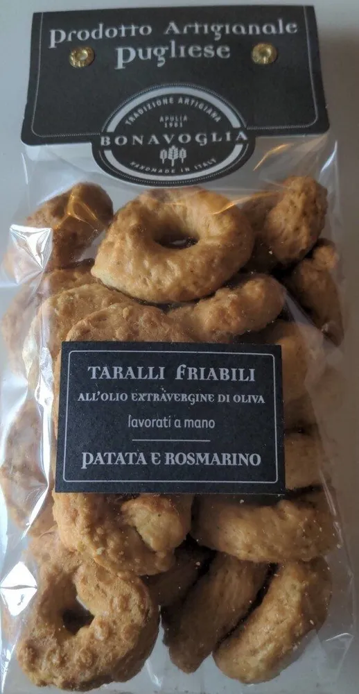 Taralli friabili patate e rosmarino