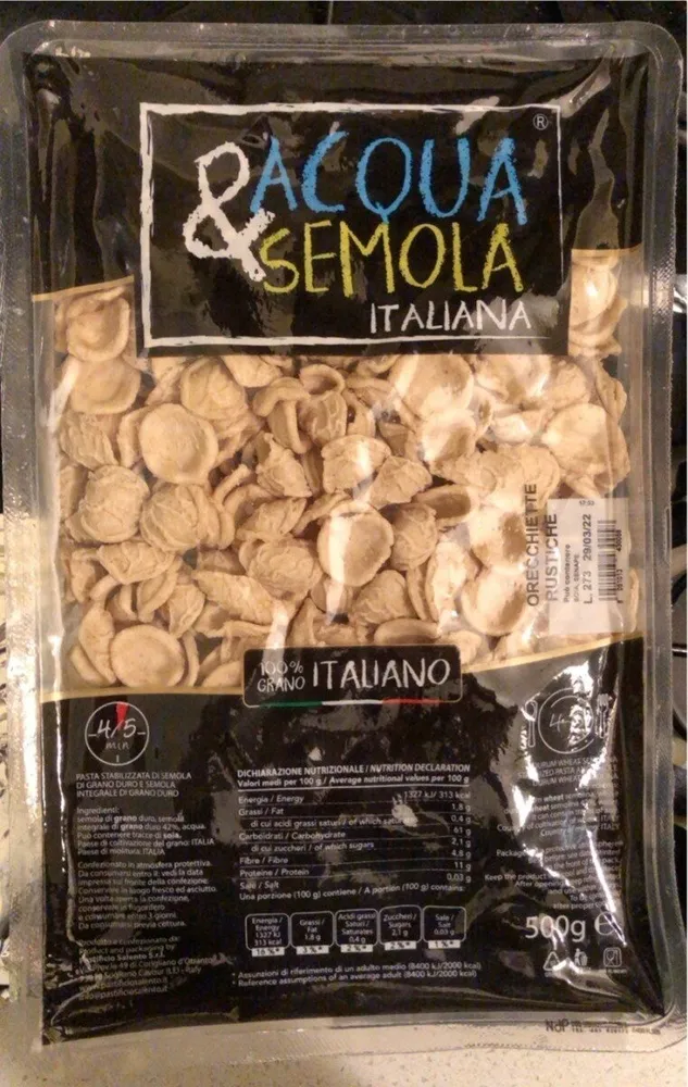 Acqua & semola orecchiette rustiche