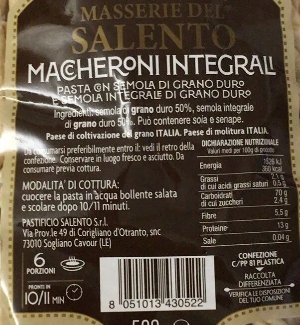 Maccheroni integrali