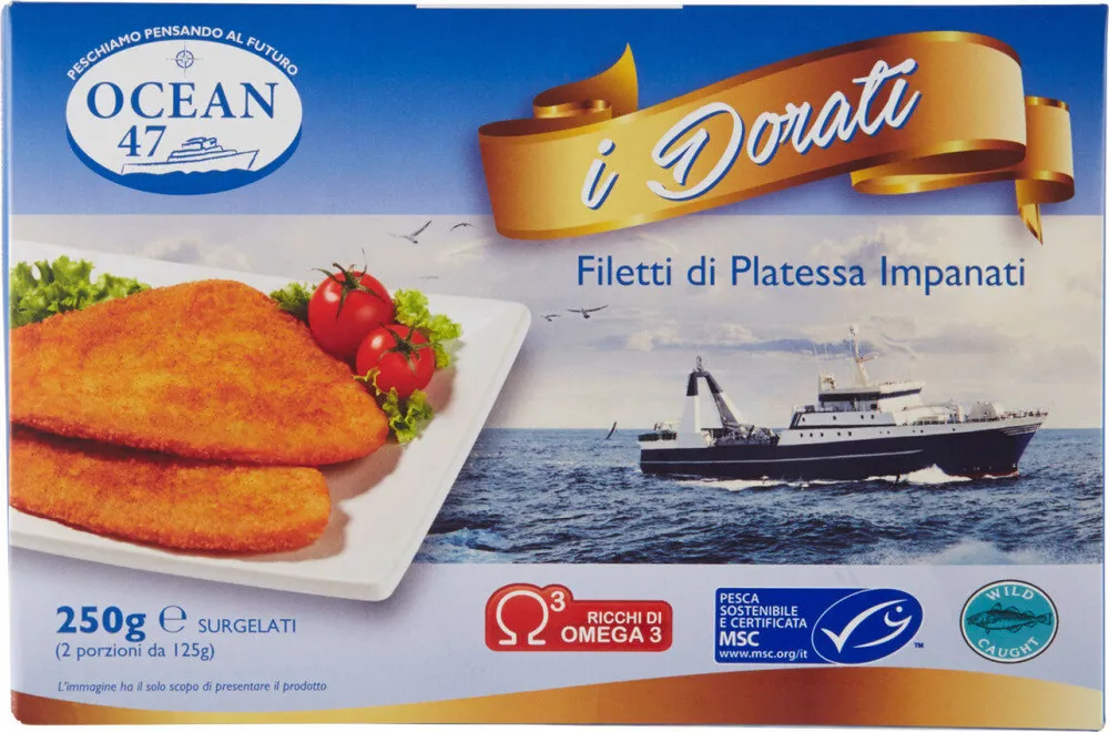 I dorati filetti dIGPlatessa impanati surgelati