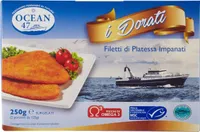 I dorati filetti dIGPlatessa impanati surgelati