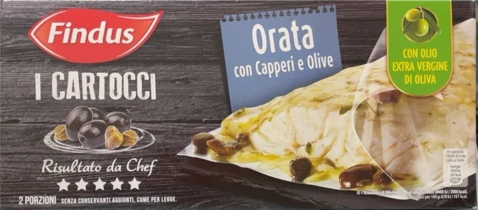 Orata con capperi e olive