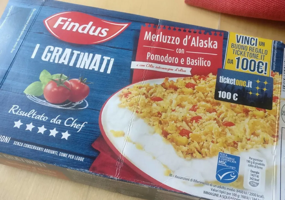 I gratinati. Merluzzo d'alaska con pomodoro e basilico