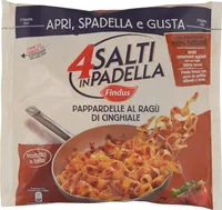 Salti in padella pappardelle al ragù di cinghiale