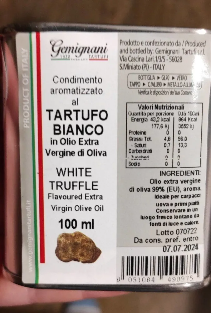 Condimento aromatizzato al TARTUFO BIANCO