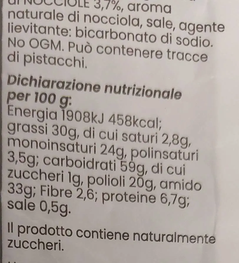 Biscotti alla nocciola