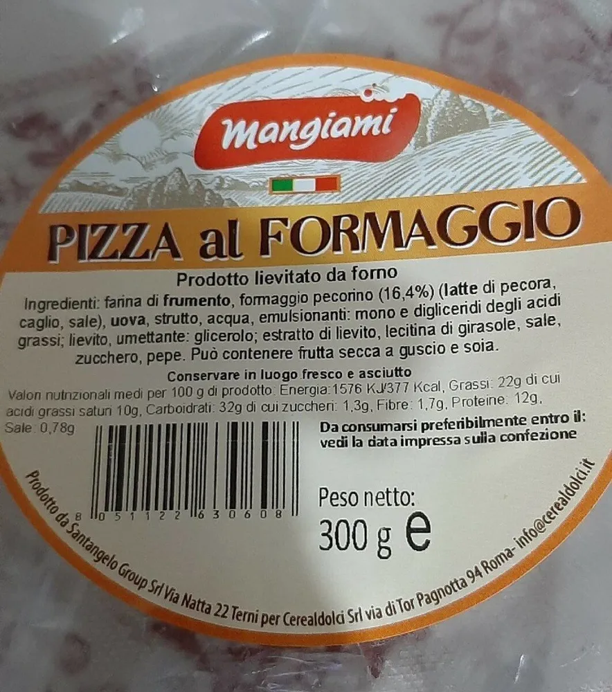 Pizza al formaggio