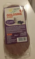 Golosine di riso con yogurt e mirtillo