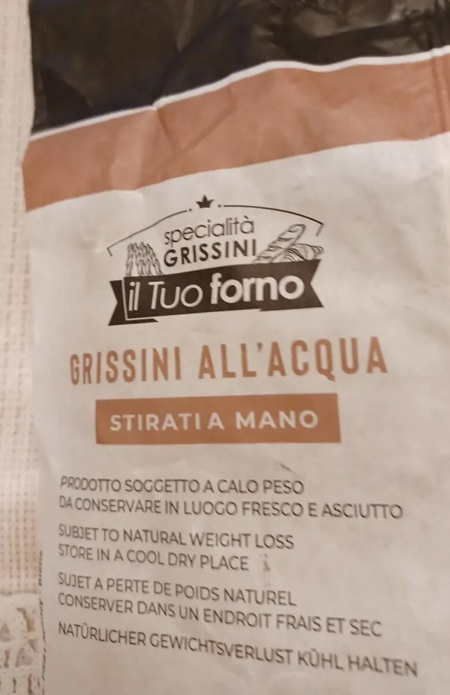 Grissini all'acqua