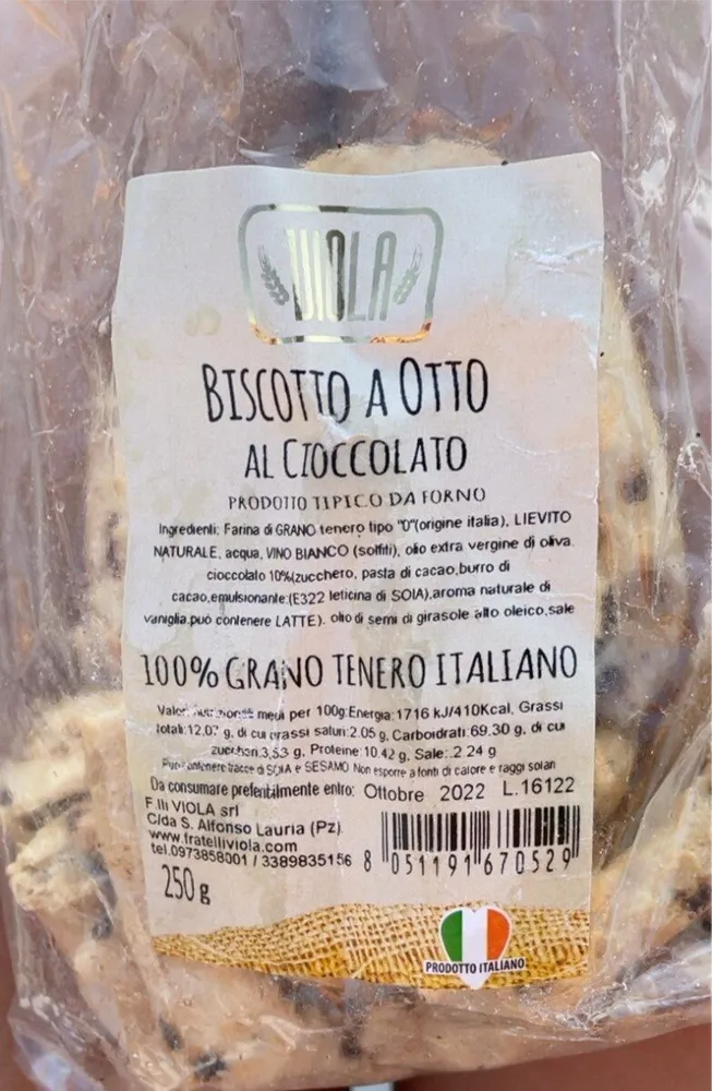 biscotto a otto al cioccolato