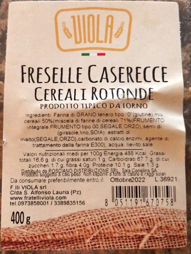 Freselle caserecce cereali rotonde