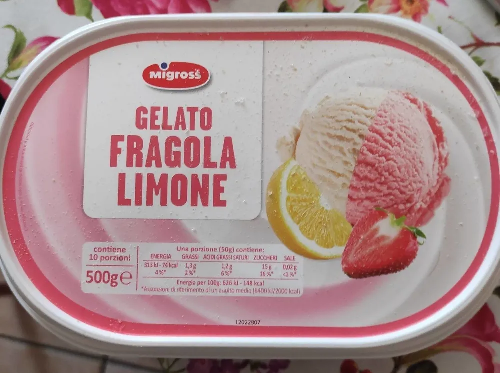 Gelato fragola e limone