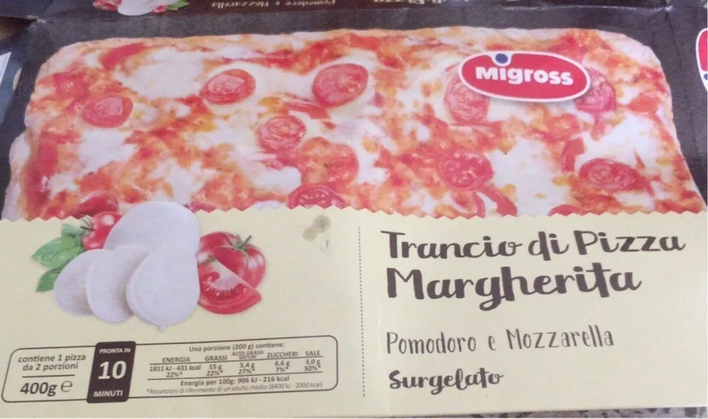 Trancio di pizza margherita