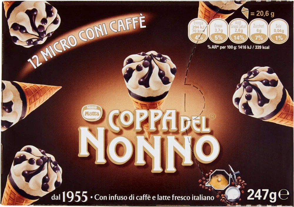 Coppa del nonno microconi caffe novità