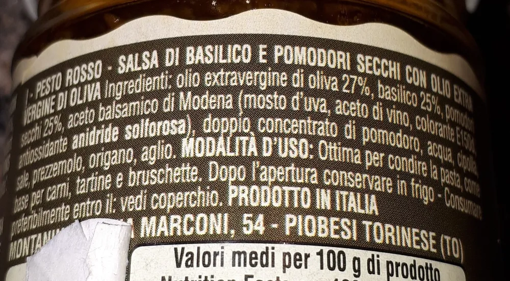 Pesto Rosso "Montanini" [pesto] [pot De 140G].