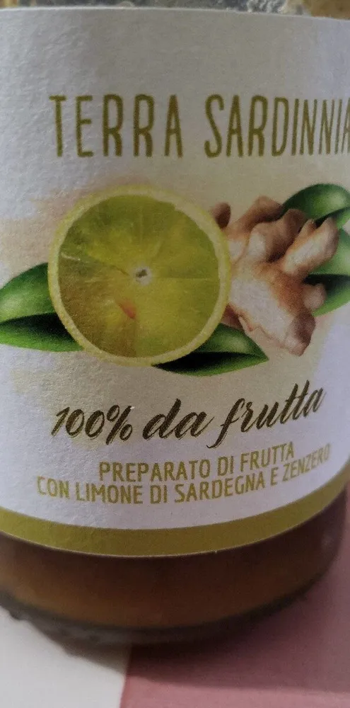Preparato di frutta limone e zenzero
