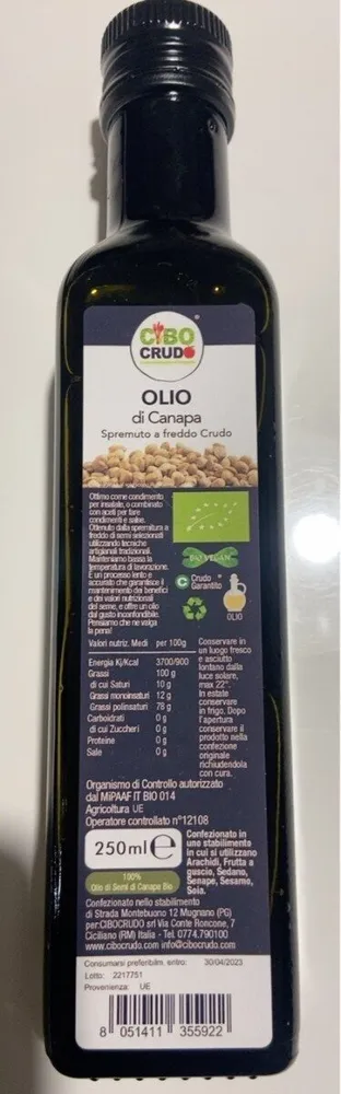 Olio di canapa
