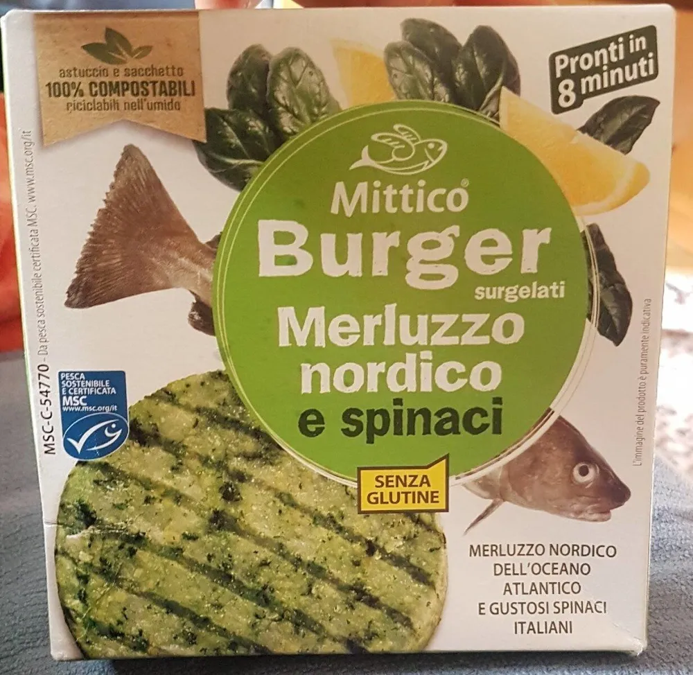 Mittico Burger Merluzzo Nordico e spinaci
