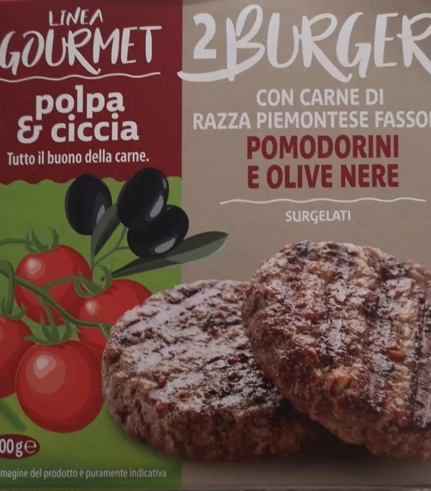 2 Burger linea gourmet pomodorini e olive nere