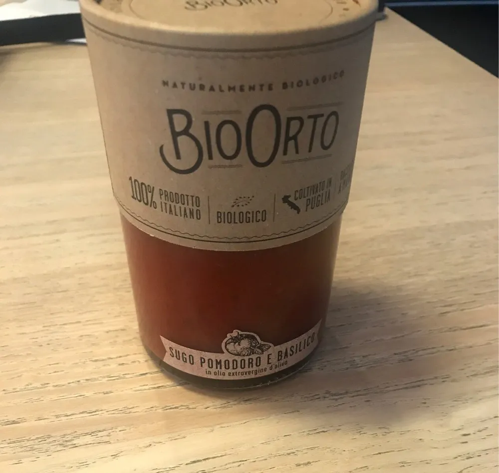 Bioorto sugo pomodori e basilico