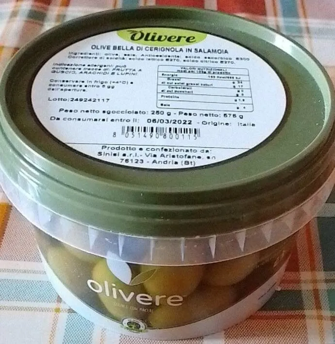 Olive bella di Cerignola in salamoia