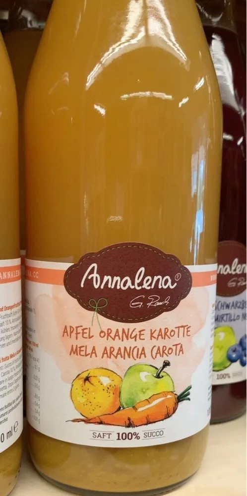 Succo mela arancia carota