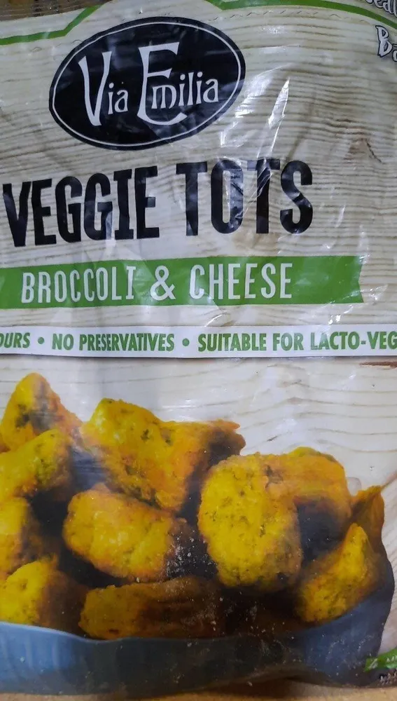 Veggie tots broccoli and cheese