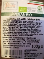 Gâteau de Noël vegan bio