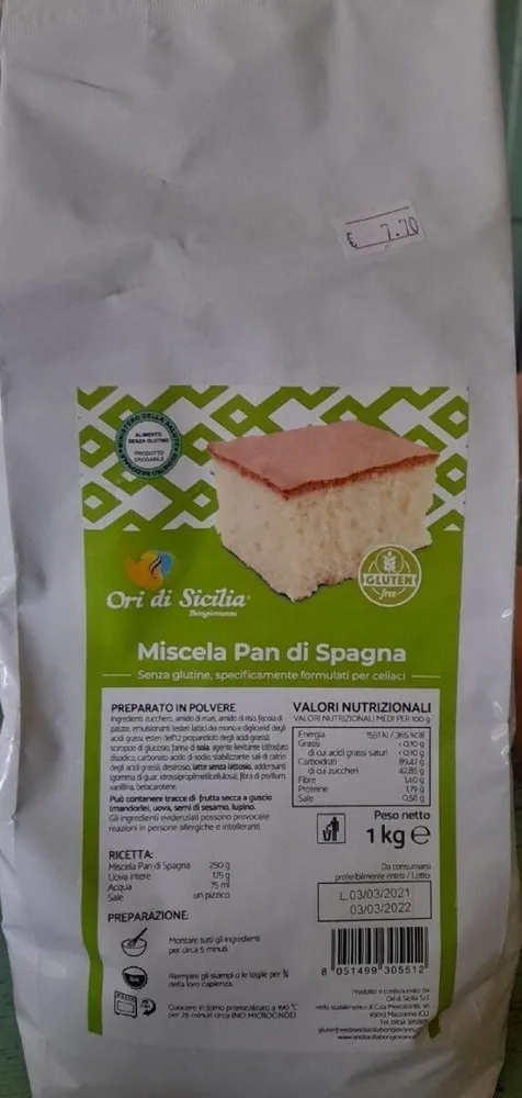 Miscela pan di Spagna