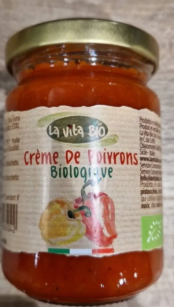 Crème de poivrons biologique