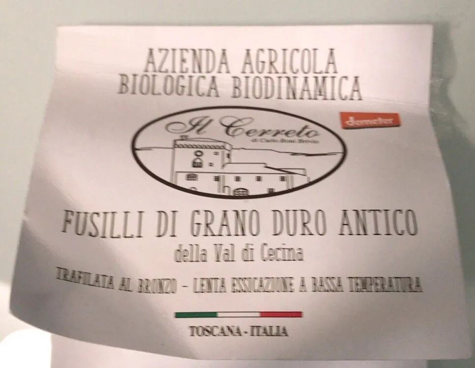 Fusilli di grano antico val cecina