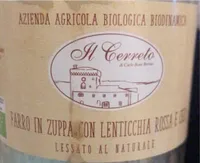 farro in zuppa con lenticchia rossa e ceci