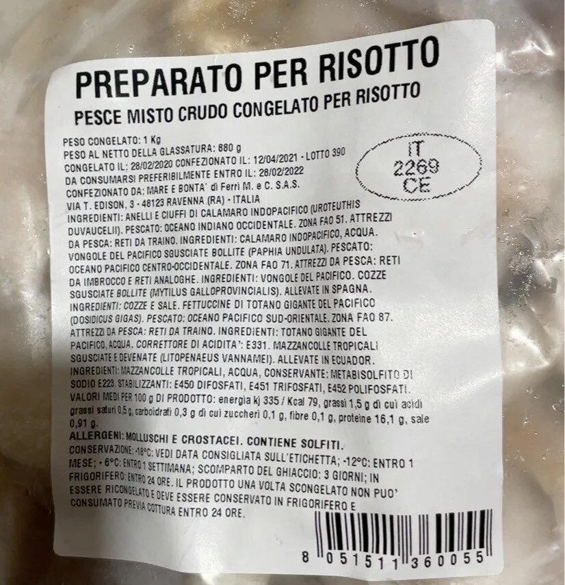 Preparato per risotto