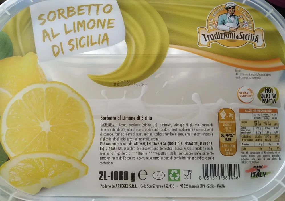 Sorbetto al limone di Sicilia