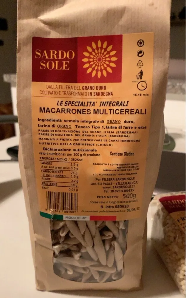 Macarrones multicereali
