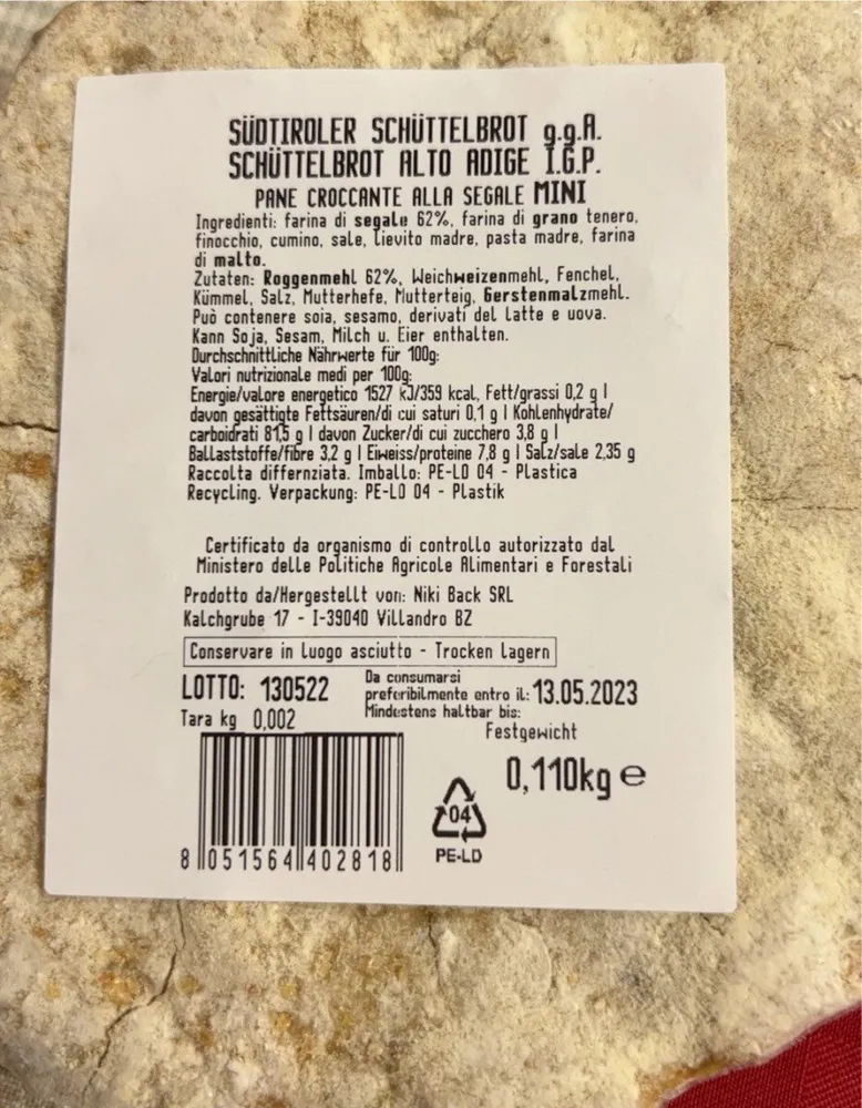 Sudtiroler Schuttelbrot