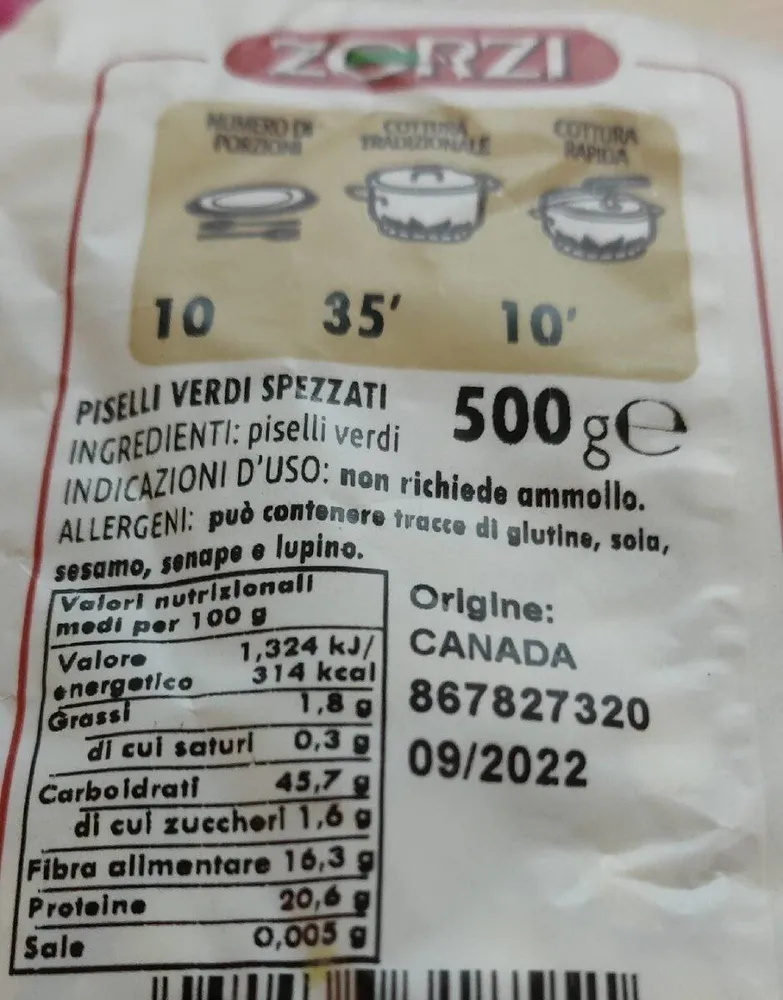 Piselli verdi