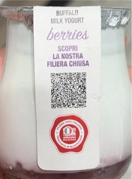 Yogurt di latte di bufala frutti di bosco