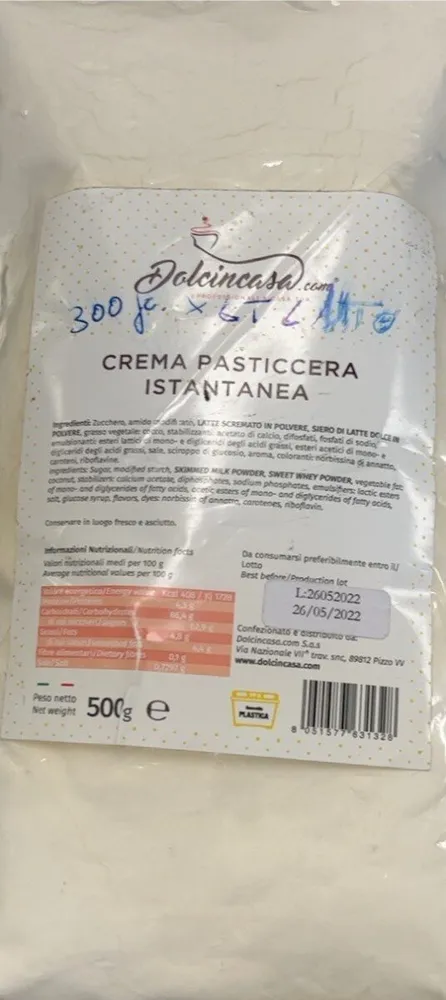 Crema pasticciera istantanea