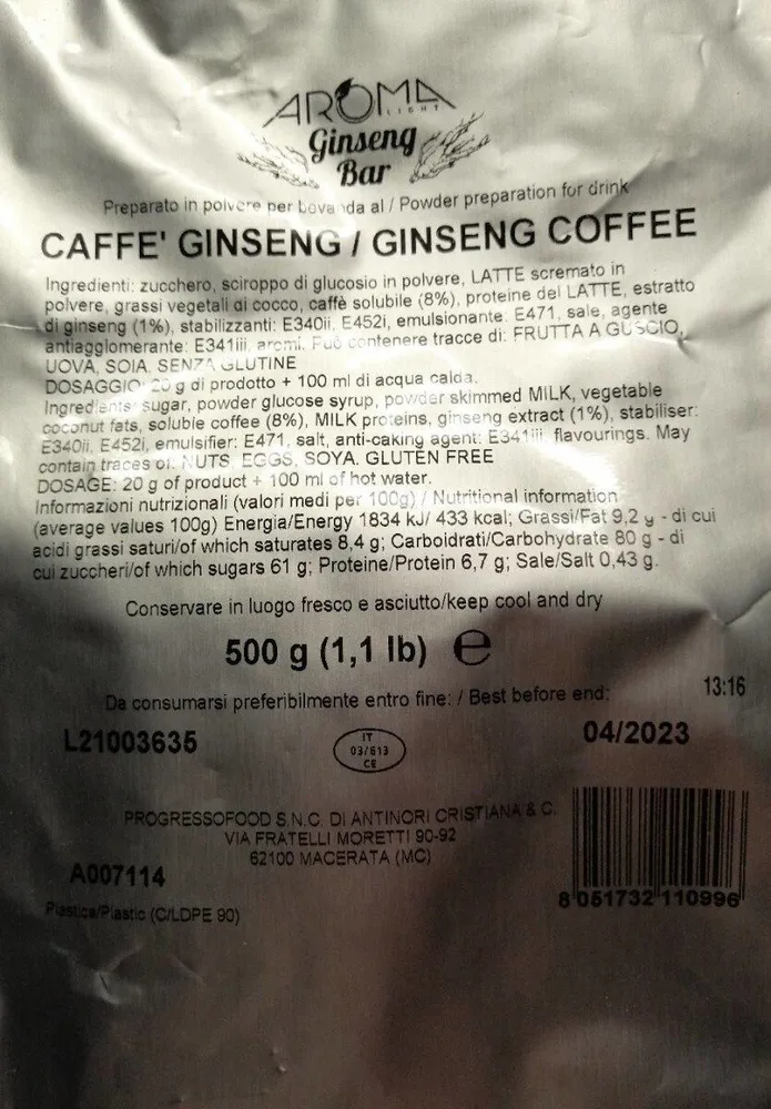 Caffè ginseng solubile