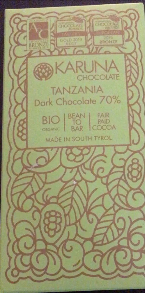 Tanzania dark chocolate