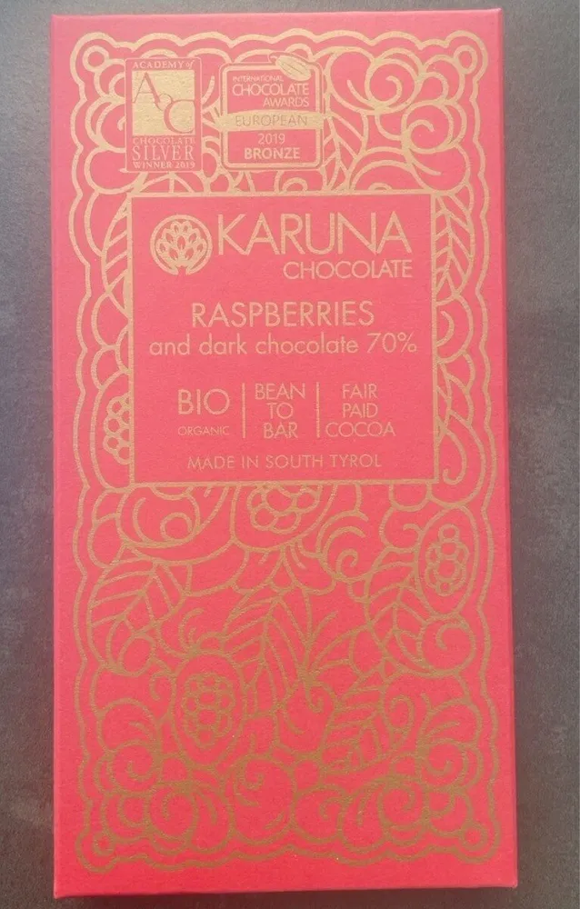 Raspberries and dark chocolate