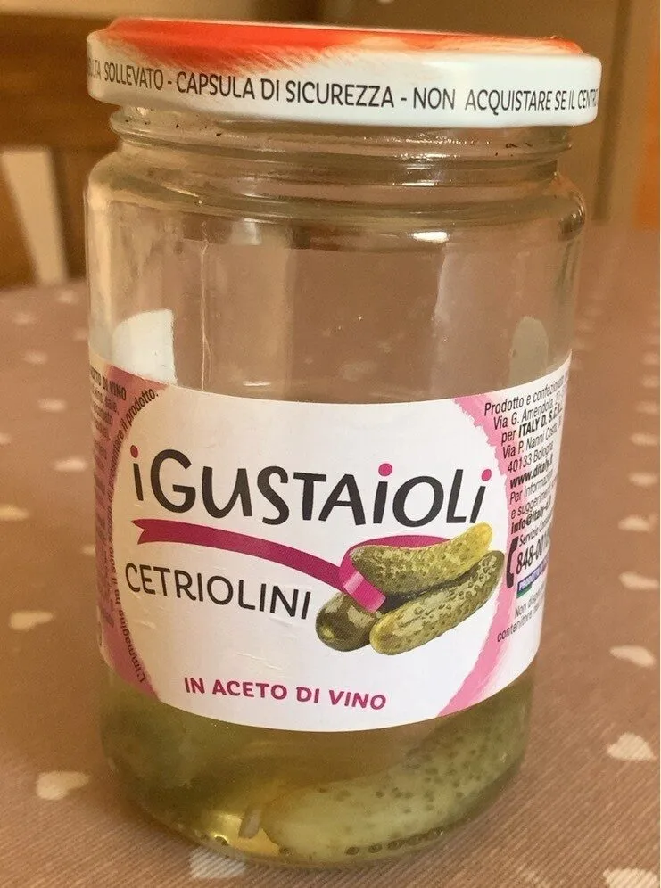 Cetriolini in aceto di vino