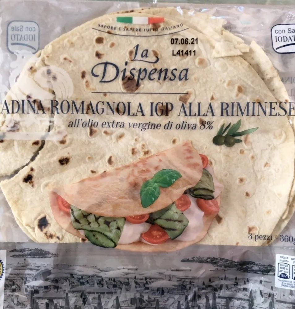 Piadina romagnola igp alla riminese