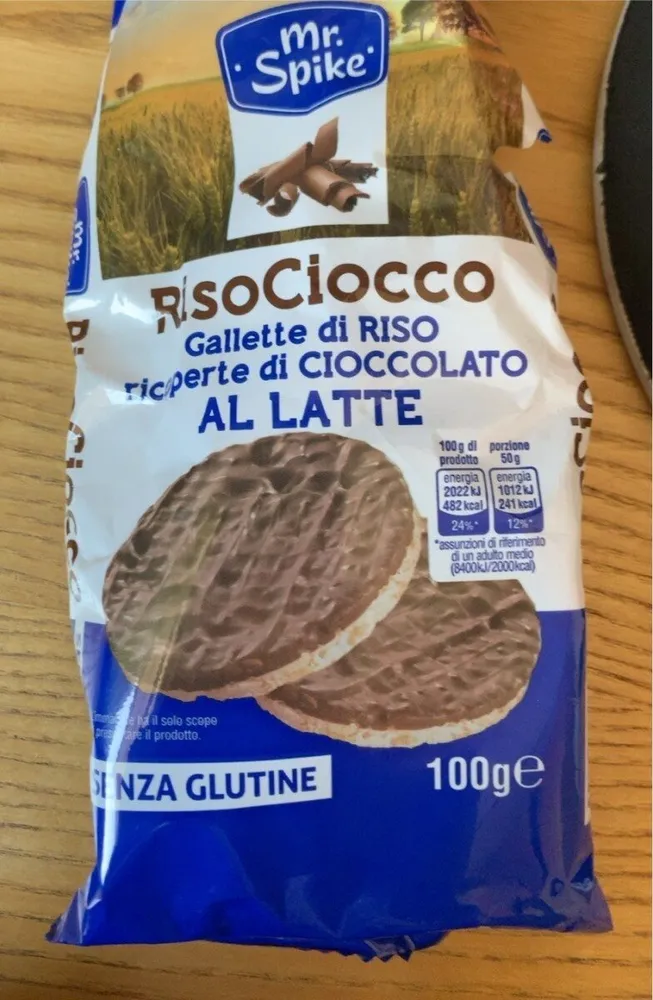 Gallette di riso con cioccolato al latte
