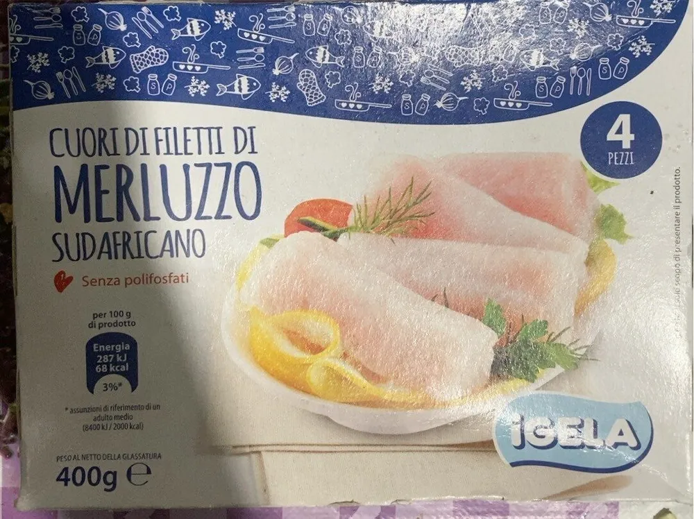 cuori di filetto di merluzzo