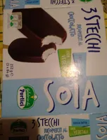 Tre stecchi ricoperti al cioccolato vegetali
