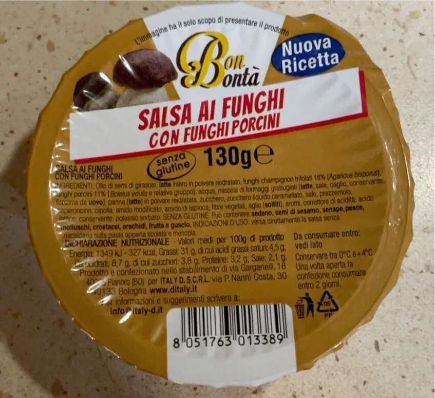 Salsa ai funghi con funghi porcini